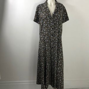 Christopher & Banks Ditsy Print Floral Midi Dress